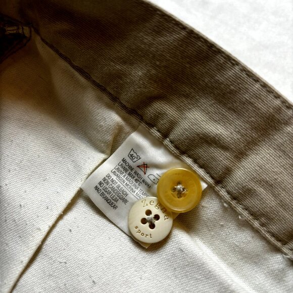 Zegna Sport‎ Men's Cotton Khaki Casual Straight Leg Relaxed Fit Pants Size 38x27 - Picture 7 of 10
